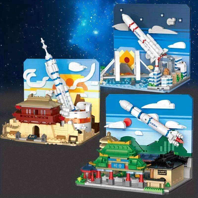 Rocket Launch Center Building Blocks Space Shuttle Assembly Bricks Boys Toys Model Desktop Decoration Children's Holiday Gifts Z260305
