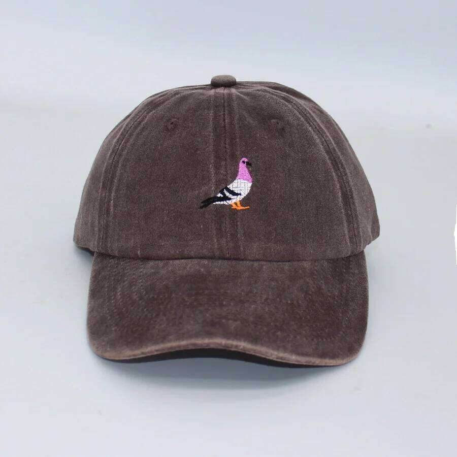 Embroidery Pigeon Spring vintage Baseball caps Men Women Water Washed Sports Fishing Sunshade Summer Autumn winter Dad Hat Y260304