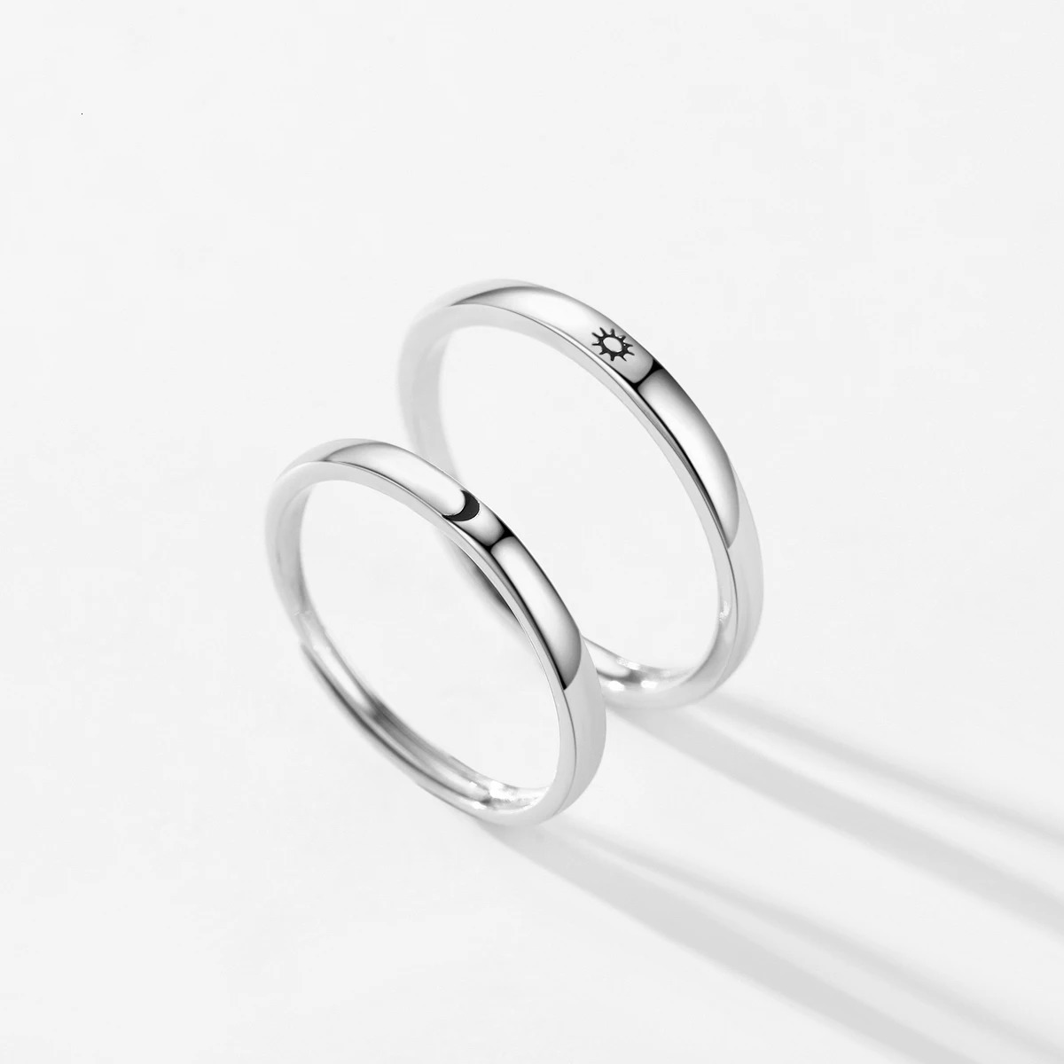MODIAN 925 Sterling Silver Romantic Moon Sun Finger Rings For Women and Men Lover Couple Rings Fine Jewelry Anniversary Gifts 260304
