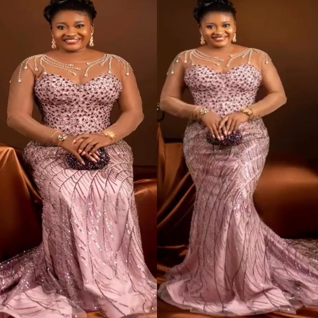 2026 plus size blush pink mermaid mother of bride dresses crystals beaded sheer neck evening party mamas dress vintage 50s birthday wedding guest groo