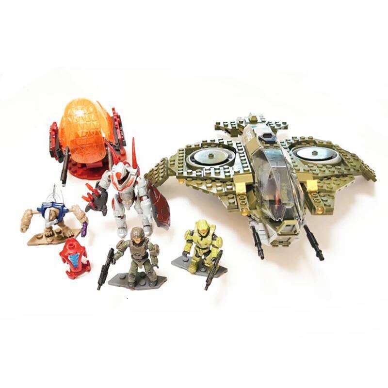 Technical MEGA Construx The Infinity Aura Airship Building Block War Mech Robots Weapon Model Bricks Toys For Kids Adult Gift Z260306