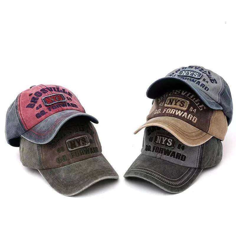 Retro Letter Embroidery Baseball Caps Men Women Washed Cotton Adjustable Casual Hip Hop Streetwear Sun Hats Y2k Hat Y260304