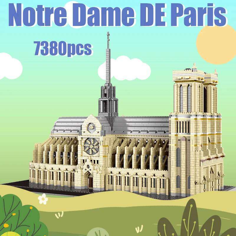 7380pcs+ Diamond Mini Notre-Dame DE Paris Model Building Blocks Church Architecture Tibet Potala Palace bricks Toys For Children Z260305