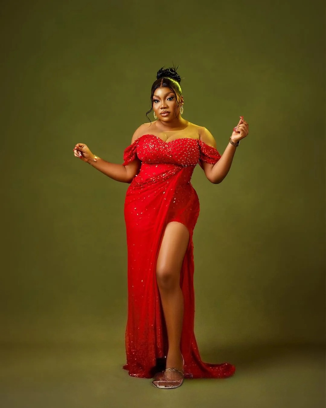2026 Plus Size Red Dress Mermaid Prom Dresses Evening Formal Gowns Side Split Sexy Illusion Bead Lace Birthday Second Reception Gown For Black Women A