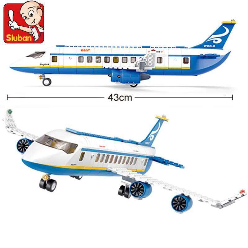 463Pcs City Airport Airbus Aircraft Airplane Plane Brinquedos Avion Model Building Blocks Bricks Educational Toys for Children Z260305