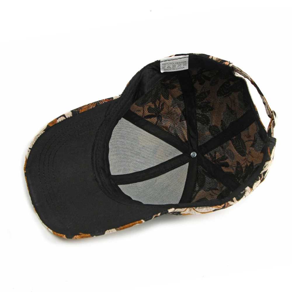 FS 2026 Spring Purple Flower Print Baseball Cap For Women Green Hardtop Men Trucker Hats Casual Sunshade Golf Hat Gorras Hombre S260306