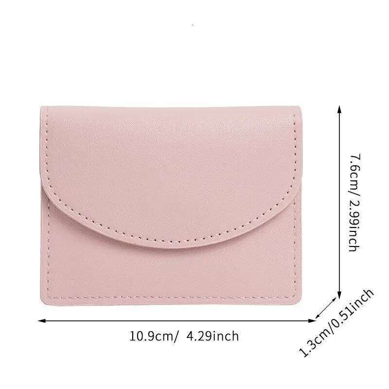 New Cute Wallets Small Hasp Girl Credit Card Holder PU Leather Coin Purse Female Wallet Short Purses for Women C260304