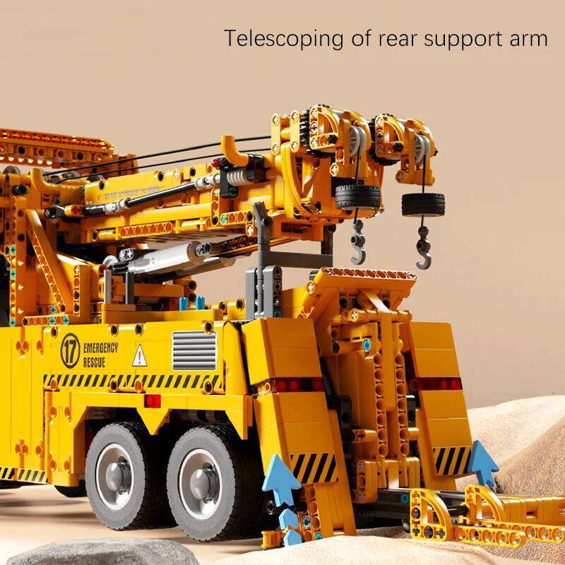 Technical Car Rescue Vehicle APP Remote Control Crane Electric Moter Trucks MOC Bricks Building Blocks Boys Toys Childrens Gifts Z260306