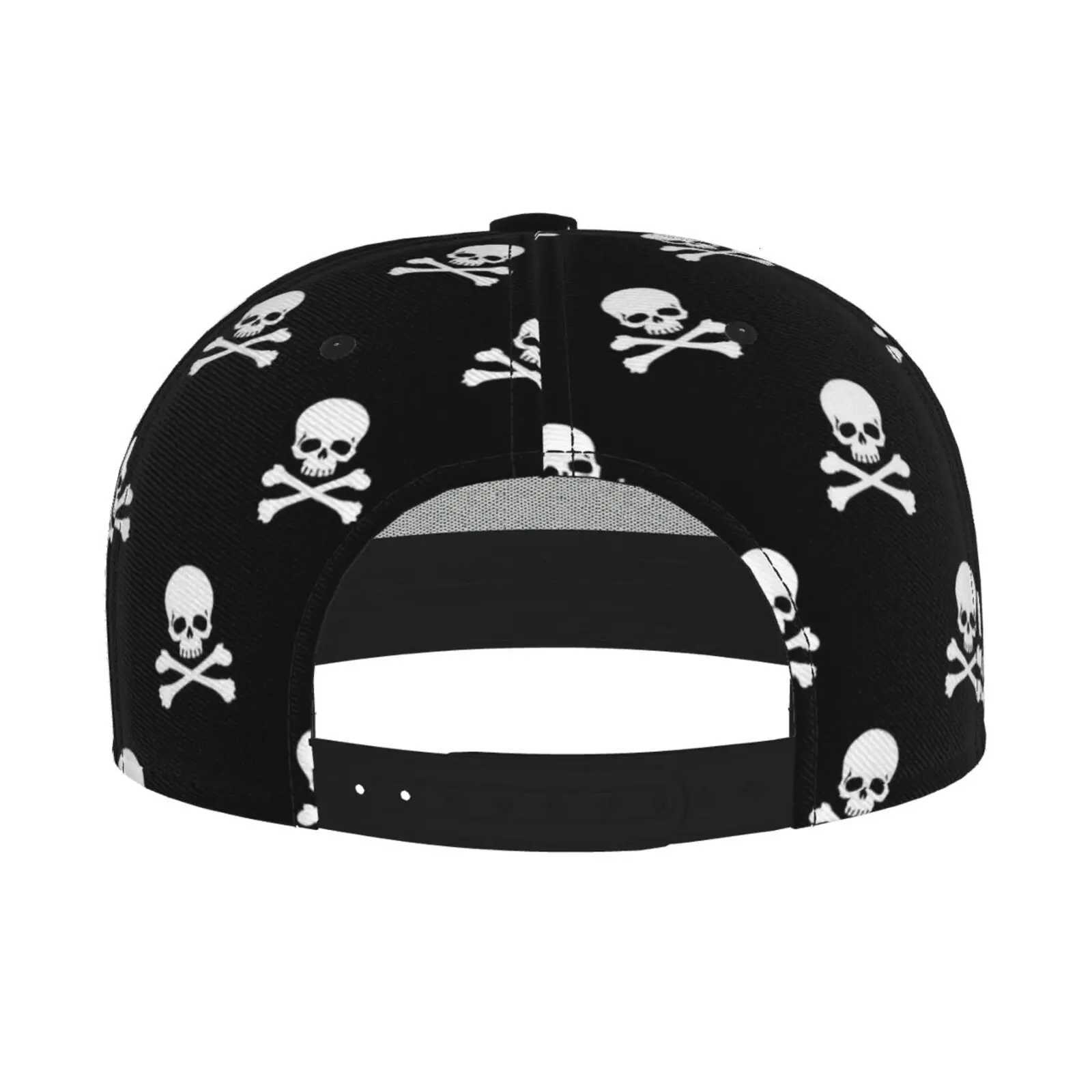 Skeleton Print Flat Brimmed Hat Street Skateboarding Hip-hop Hat Outdoor Casual Sun Shading Baseball Hat Universal S260306