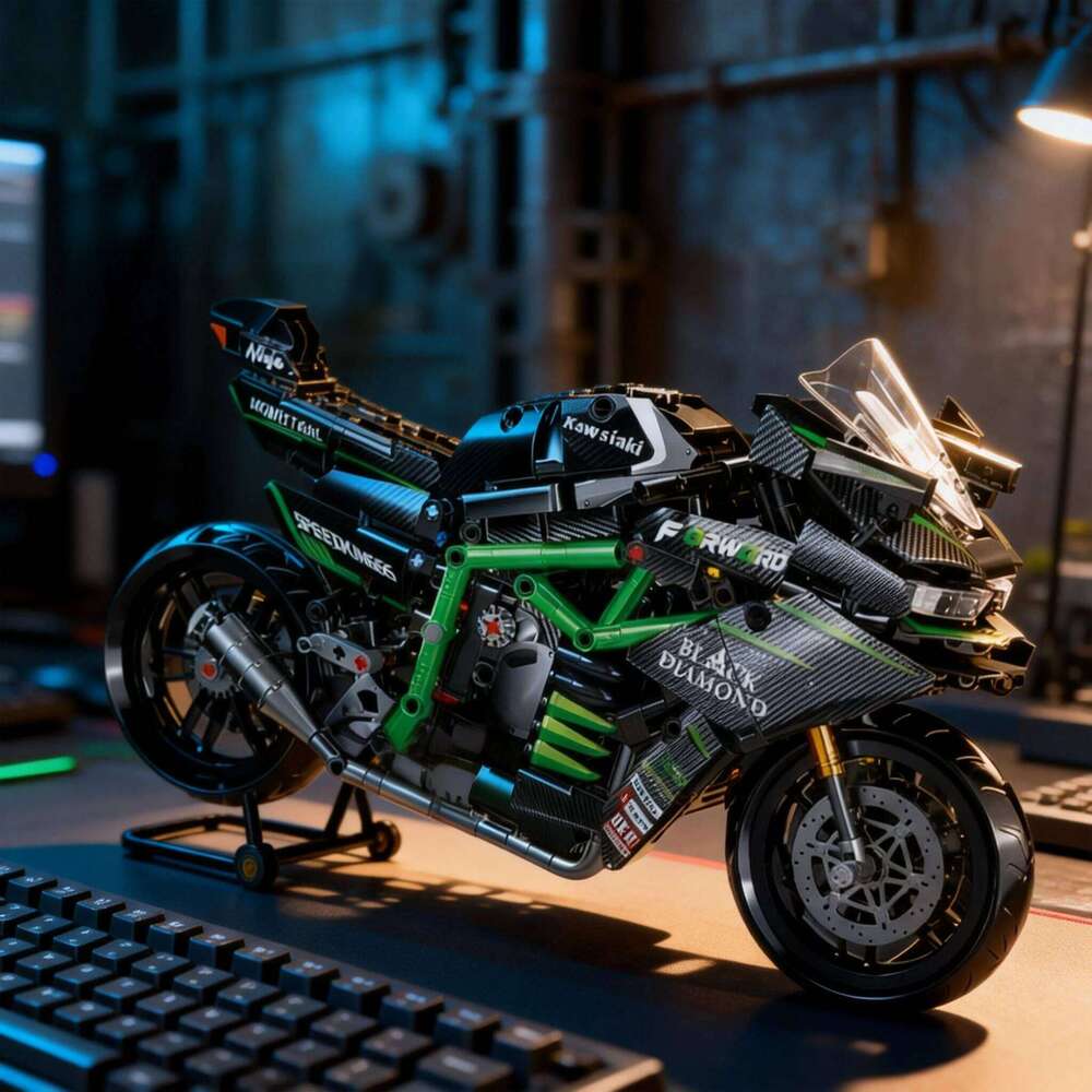 New 1:8 Motorbike Building Blocks Sets MOC Bricks Motorcycle Model Christmas Gifts for Boys Kids Children Z260306