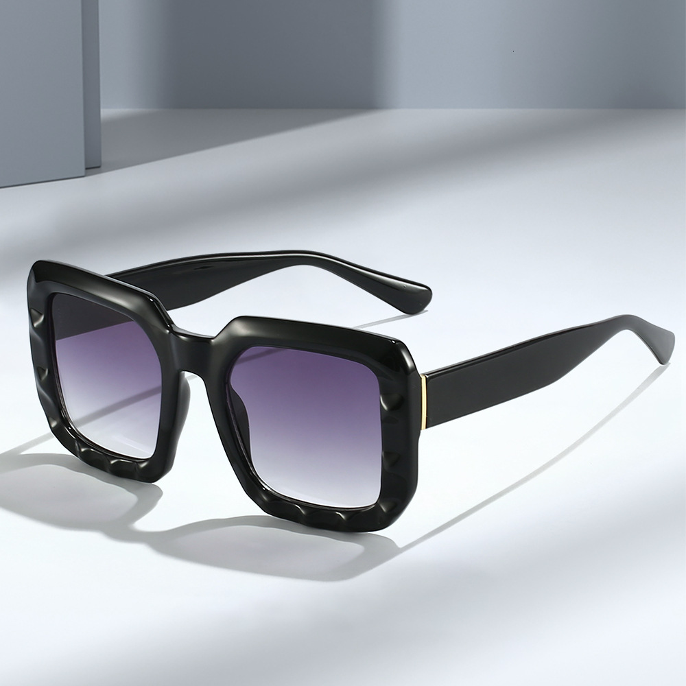 Cool European and American Personalized Square Simple Trendy Sunglasses Wholesale in Stock Non-Prescription Glasses