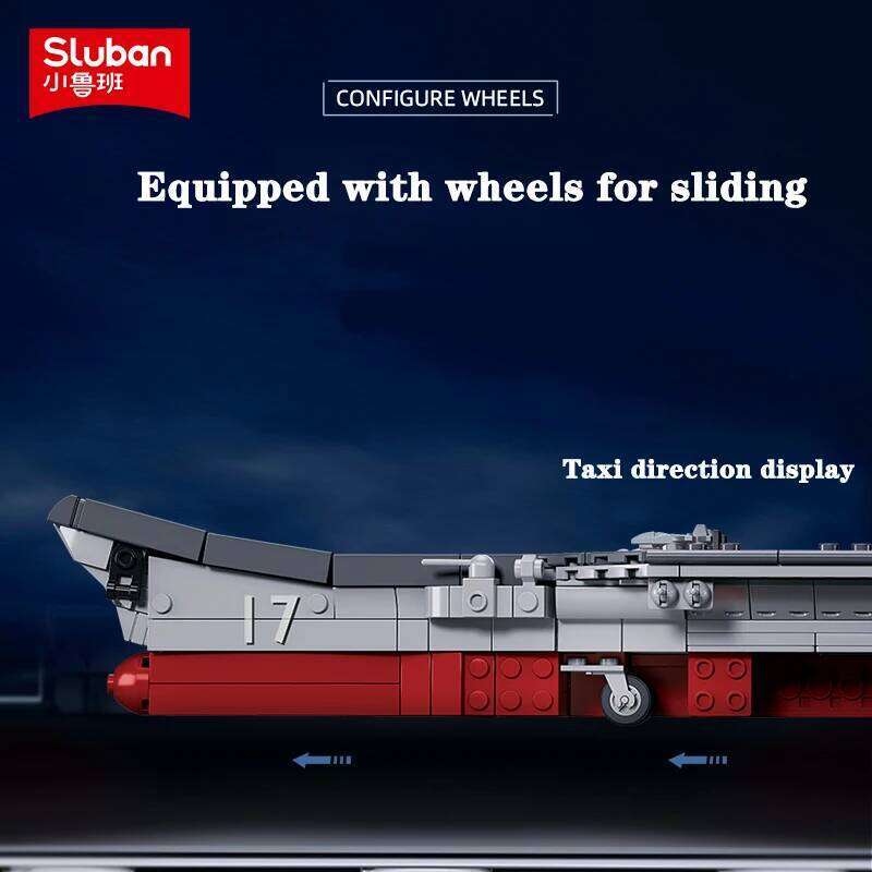 Hot Sluban Military Series Maritime Aircraft Carrier Model Building Blocks Classics WW2 Battleship Warboat Brick Toy Gift Z260306