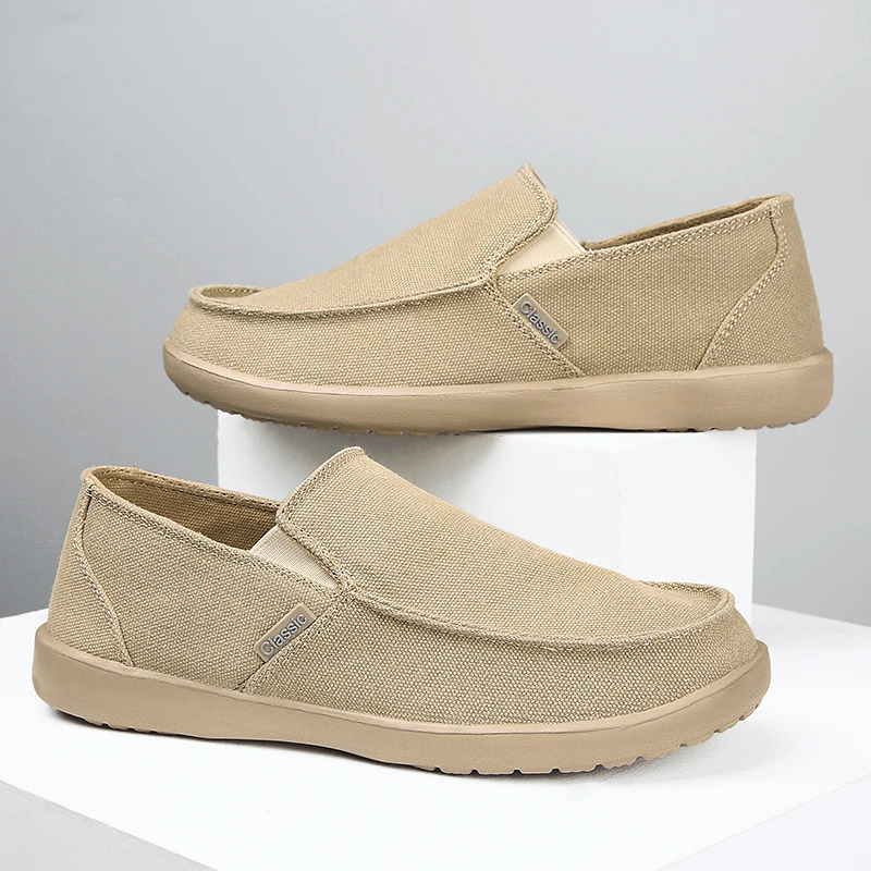 Fashion Mens Sneakers Canvas Breathable Mens Walking Driving Shoes Comfortable Outdoor Men Flats Casual Shoes Tenis Masculino 260305