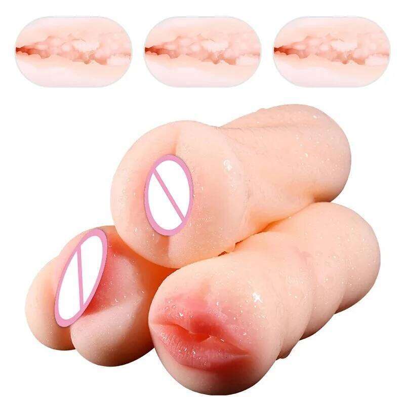 Male Masturbators Soft Realistic Vagina Toys for Men Blowjob Doll Silicone Artificial Pocket Pussy Masturbation Cup Sex Shop W260305