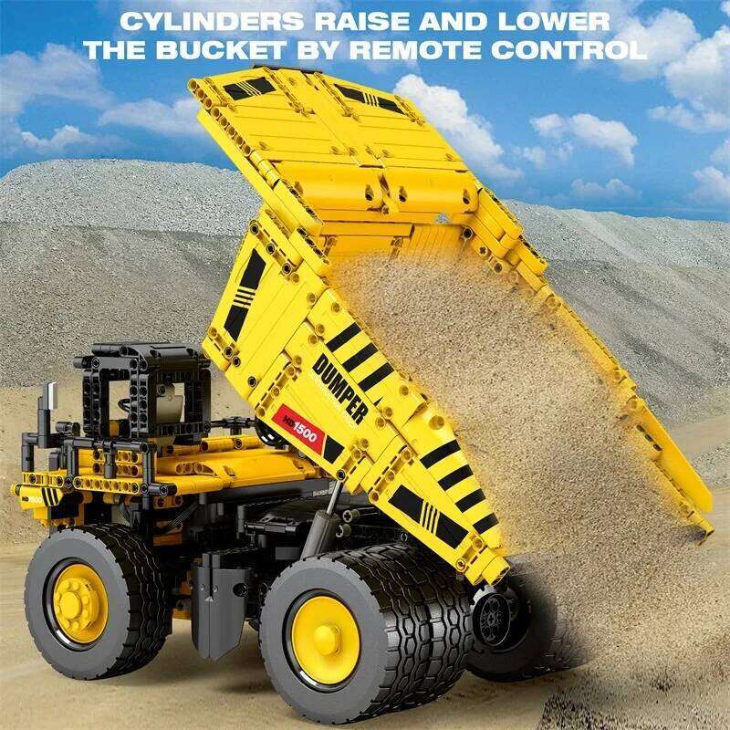 1622PCS Mining Dump Truck Building Blocks City Engineering Bricks Technology RC Car Model Children's DIY Toys Gifts Z260305