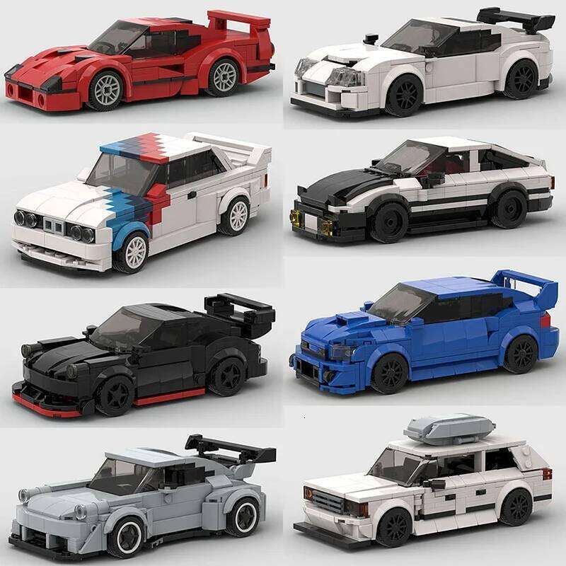 MOC Speed Super Race Car Vehicle Racing Model Building Blocks Bricks Rally Sport Pickup Truck Toy City Technical Christmas gift Z260305