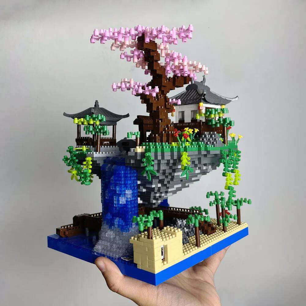 Taohuatan Lake Themed Micro Brick Building Blocks Set Adult Creative Toys Unique Chinese Landscape Model Bricks with LED Light Z260305