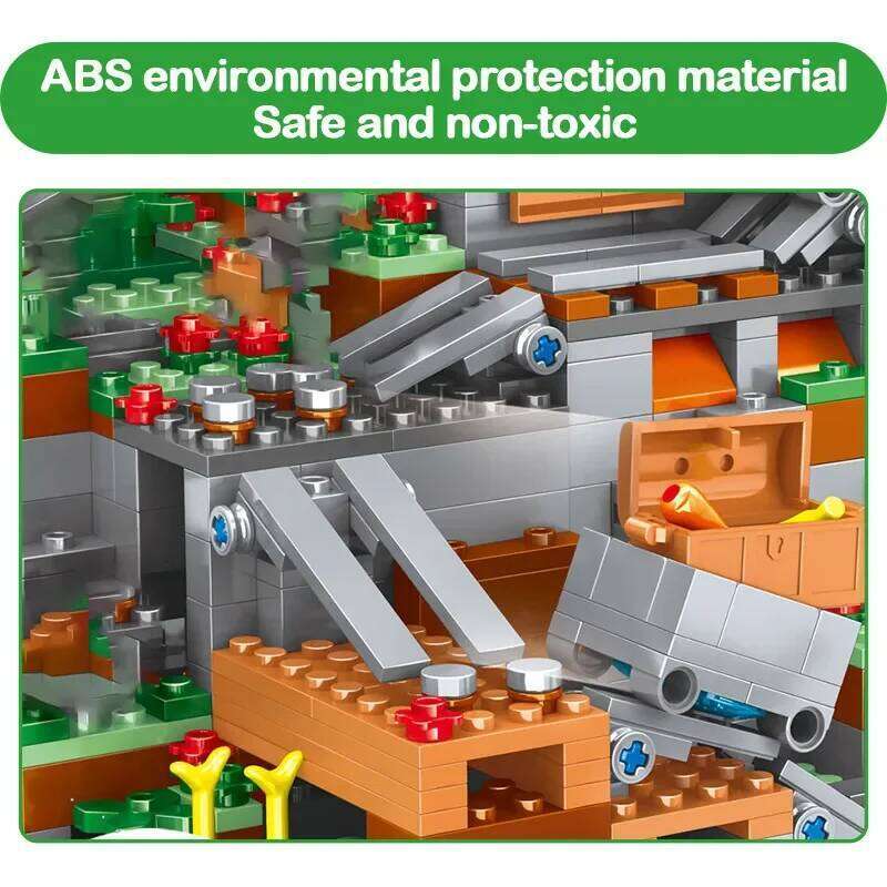 The Cave Village Special Edition Building Blocks With Steve Action Figures Compatible My World Set Toy Z260305