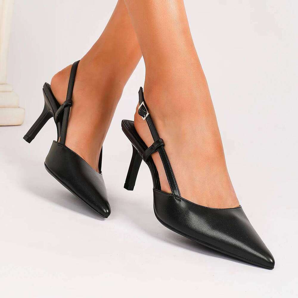 Fashionable elegant women's shallow pointed-toe heels, comfortable, simple and versatile slim high heels.