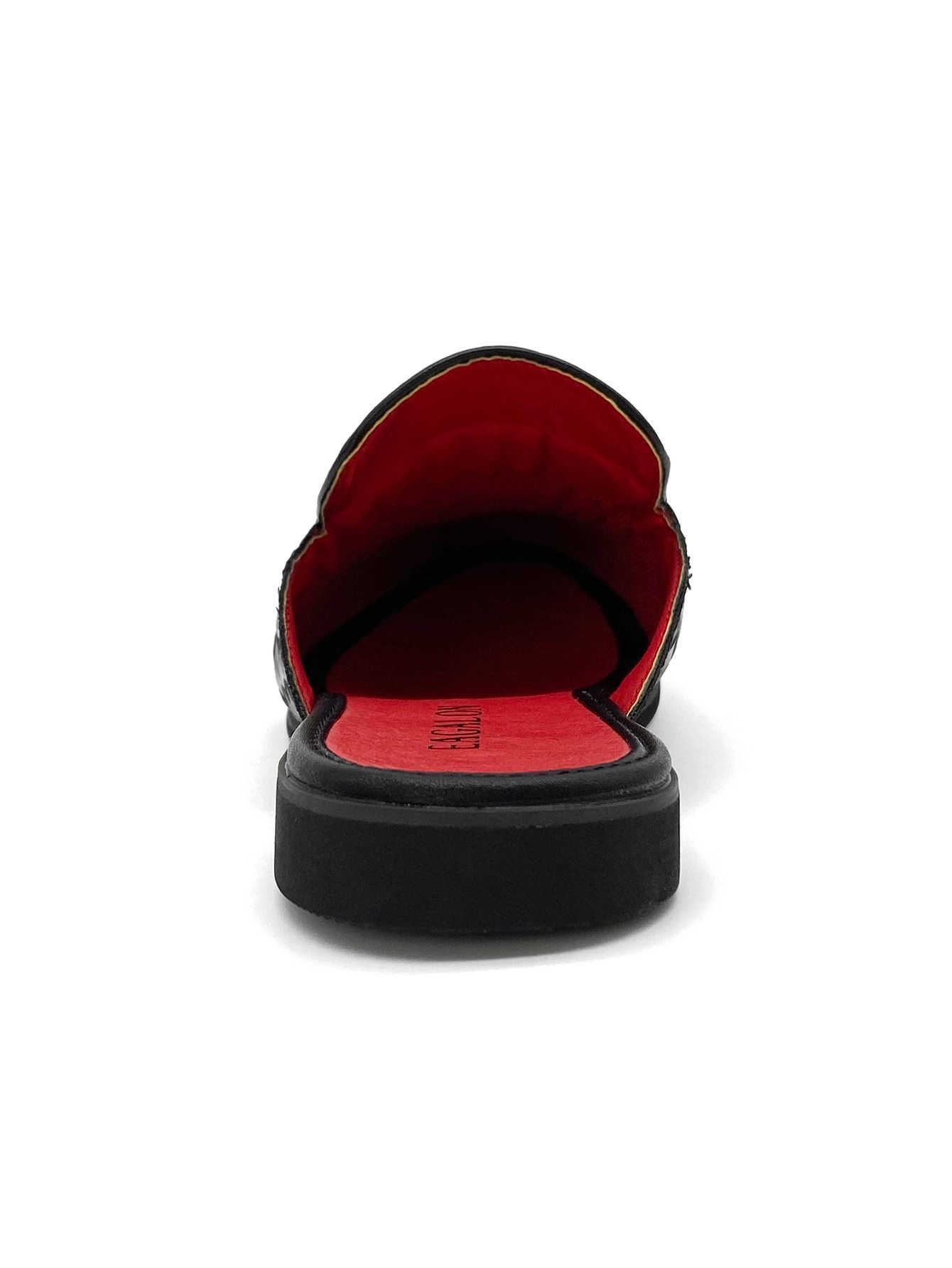 Dress Shoes Slippers Flat-bottomed Cut Shoes Women Men Black And Red Men Shoes Leather Slippers Red Bottom Flat-bottomed Heels