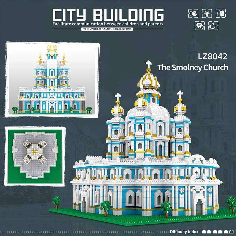 3737PCS Smolny Church Model Building Blocks World Famous Attractions Architectural Street View Bricks Kids DIY Toys Holiday Gift Z260305