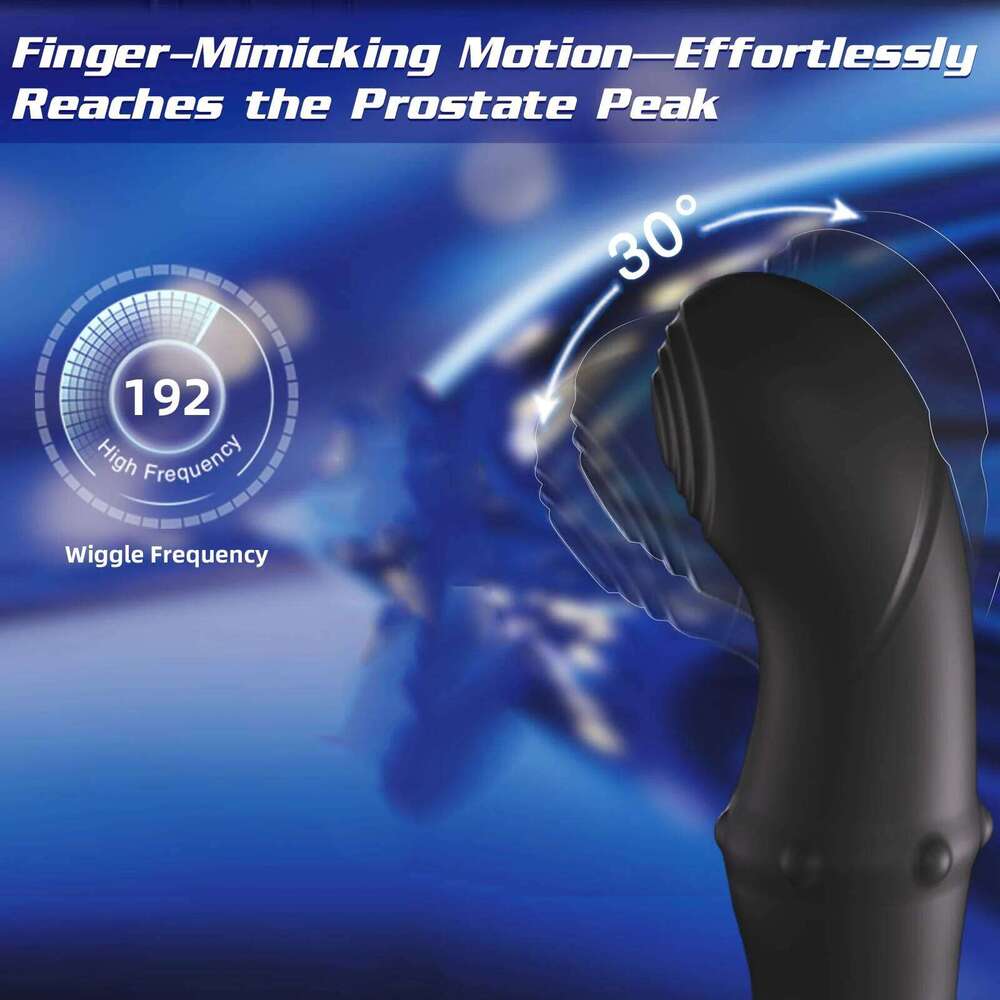 HESEKS Remote Control Wiggling Prostate Massager with Beaded Thrusting Ring Vibrating Anal Butt Plug Adult Sex Toys for Men 18+ W260305