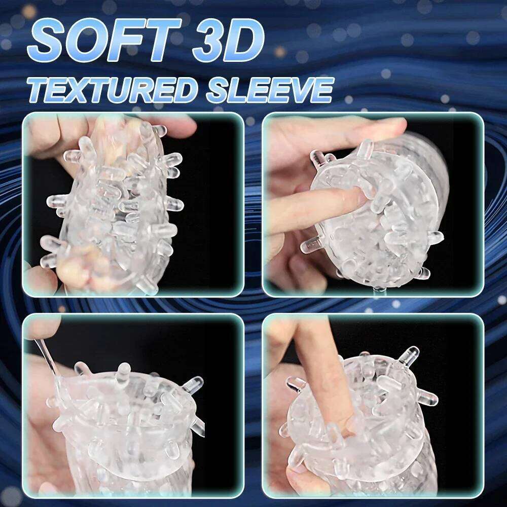 3 IN 1 Automatic Telescopic Male Masturbator Cup Powerful 9 Sucking Thrusting Rotation Modes Masturbation Adult Sex Toy for Men W260305