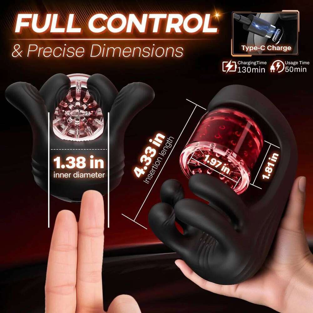 KUSHOR Blowjob Male Masturbator Tongue Rotating Glans Stimulater Penis Trainer Oral Masturbators Vibrator Sex Toys for Men W260305