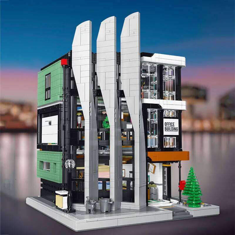 MOC-129253 Creative The Office 'Boss on top' Modular City Architecture Building Blocks Model Street View Bricks Set Kid Toy Gift Z260306