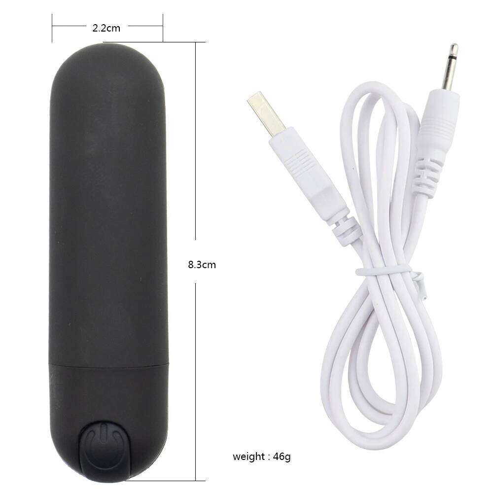 USB Rechargeable Bullet Vibrator 10 Vibration Mini Clit Vagina Massager Nipple Stimulation Pocket Vibrators Sex Toys for Women W260305