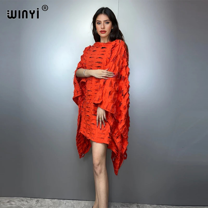 WINYI Original denim sexy short dress with holes Fashion Africa Womens party holiday Casual Maxi beach 260228