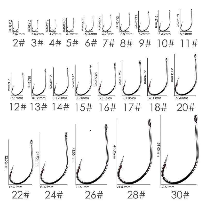 10PcS/Box Big 18#-30# High Carbon Steel Hooks Fly Carp Fishing Hook Saltwater Jig Lure Sea Fishhook S260305