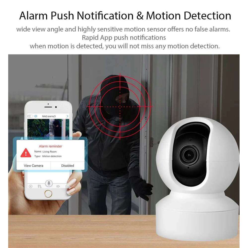 Tuya 4K 3MP Mini PTZ Dome Wifi Digital Zoom Smart Home IR Pets Baby CCTV Security Wireless IP Camera 26W0306