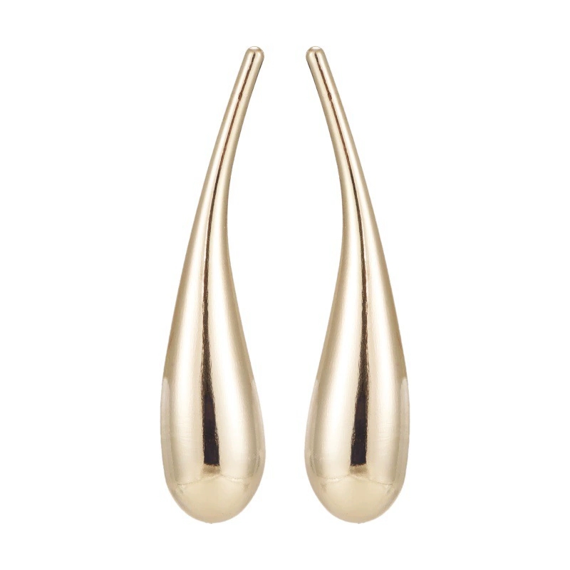 Stylish Waterdrop Shaped Metal Huggie Hoop Earring Set Timeless Accessories Ideal for Daytime Outfits
