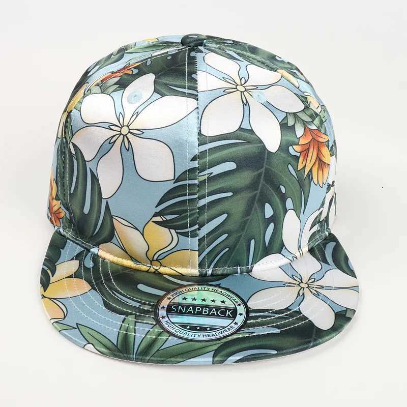VACIGODEN Womens Floral Hip-Hop Hat Fashion Flat Brim Gorras Girls Street Snapback Pineapple Flowers Print Outdoor Baseball Cap S260306