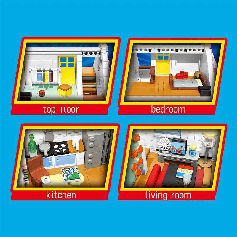 1434PCS Turtle Building Blocks Set Japanese Anime Architecture Kame Immortal House Assemble Bricks Toys Gift for Fans Kids Z260306