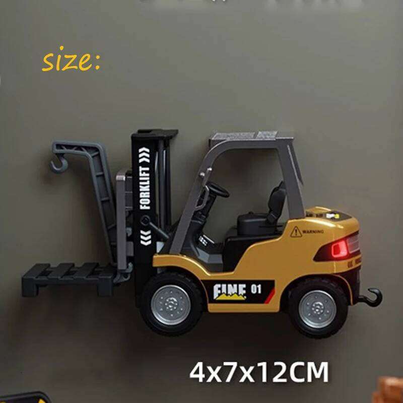 1/64 RC Alloy Forklift Engineering Vehicles Model Collection Mini Remote Control Simulational Trucks Car Toy For Boy Adults Gift C260305