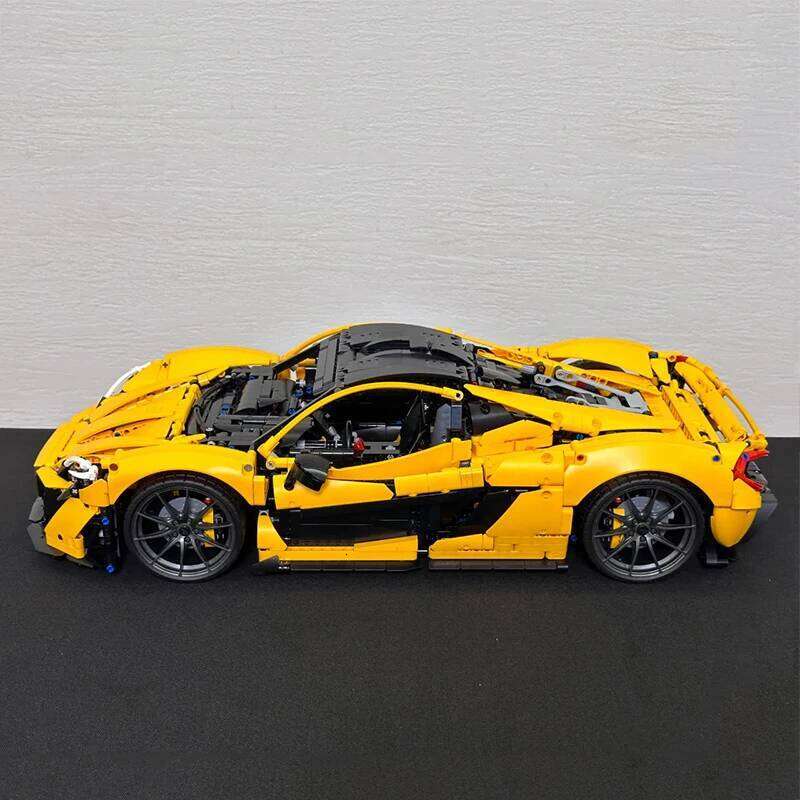 Technical NEW Yellow 1:8 P1 Super Racing Building Blocks Model Sports Car Vehicle Assembly Brick Toy Gift For Children Boy Adult Z260305