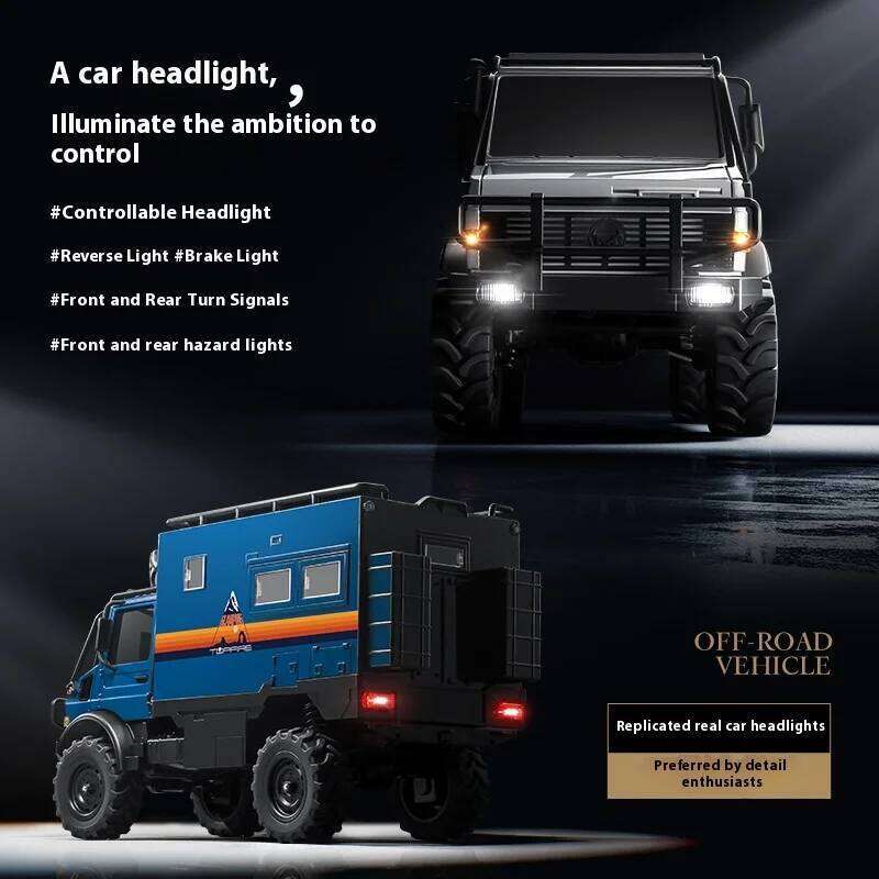 Unimog MN333 1/18 RC Cars High-torque Full-scale Four-wheel Drive Off-road Climbing Car Model Remote Control Toy 2 Batteries C260305