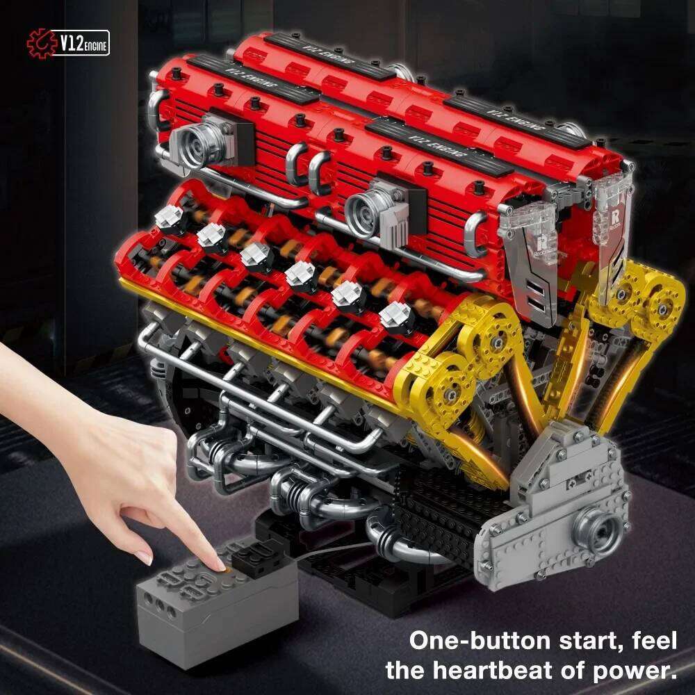4719PCS V12 Engine Model Building Blocks Technology Bricks Kit With Display Stand Adult Gift Children's Educational DIY Toys Z260306