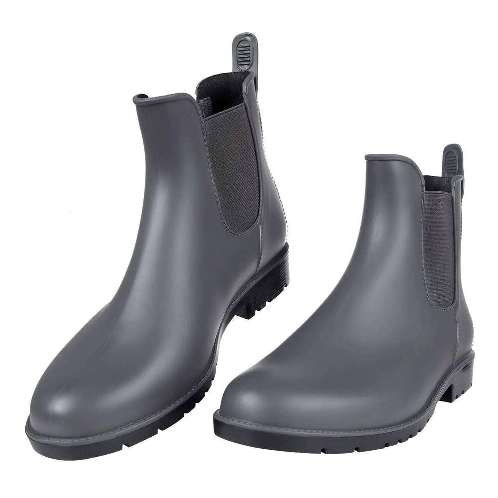 Litfun Women's Shoes Outdoor Anti-slip Waterproof Short Rain Fshion Women Chelsea New House Rubber Ankle Boots