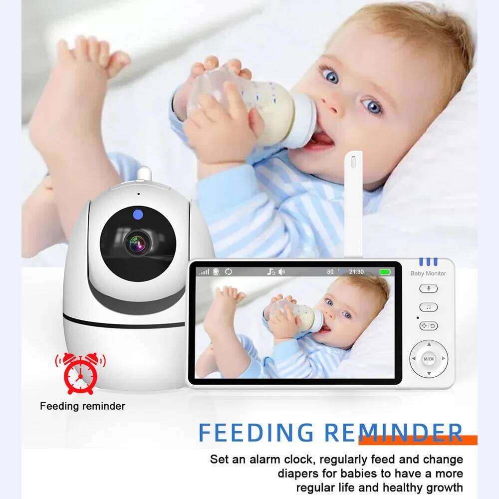 Video with Cam and Audio,5" Display Monitor No WiFi,Remote Pan-Tilt-Zoom Baby Camera, Night Vision,2-Way Talk 26W0306