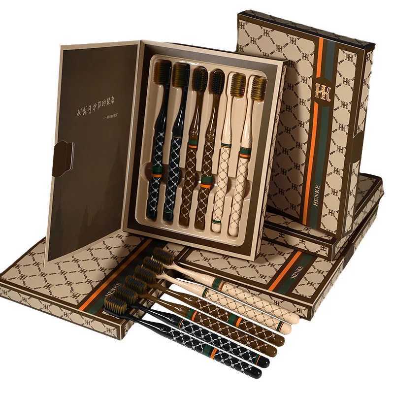 Premium 6-Piece Toothbrush Gift Set | Soft Bristles for Deep Clean | Luxury Oral Care for Adult Daily UseT260306