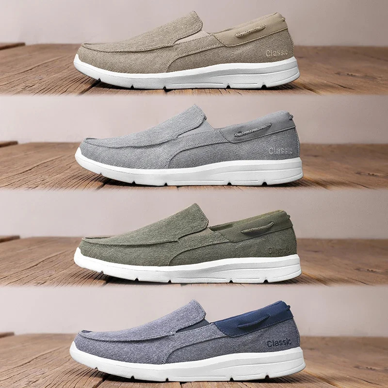 Loafers For Men Shoes Autumu Men Canvas Shoes Classic Leisure Shoes Comfortable Breathable Sneakers For Men Loafers 260305