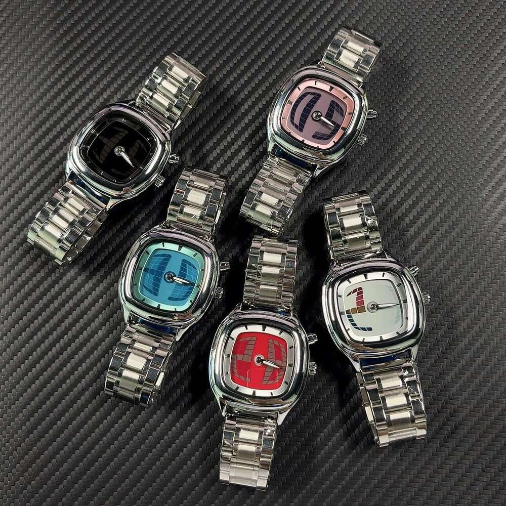 Kaleidoscope Retro Steel Band Deformable Digital Dynamic Unisex Watch