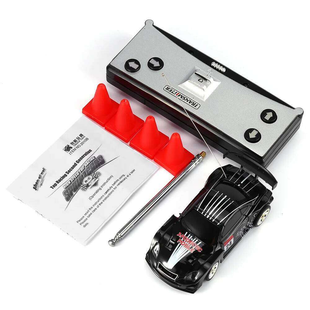 Multicolor Coke Can Mini Speed Sport RC Radio Remote Control Vehicle Micro Racing Car Toy Gift For Child-random indoor racer C260305