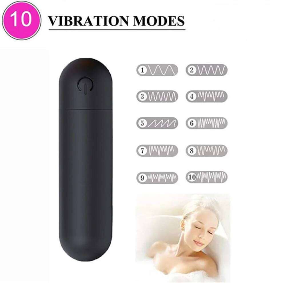 USB Charge 10-Speed Mini Bullet Vibrator Rechargeable Wireless Vibrating Anal Plug Clitoral Stimulator Adult Sex Toys for Women W260305