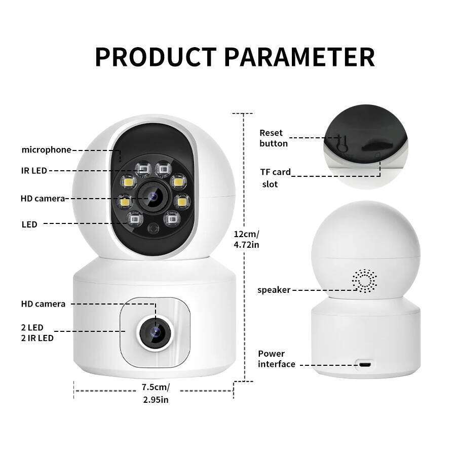 2K 4MP Smart Security Protection Wireless Monitoring Indoor Baby Pet Monitor 2.4Gwifi Mini IP Camera PTZ Auto Tracking ICSEE 26W0306