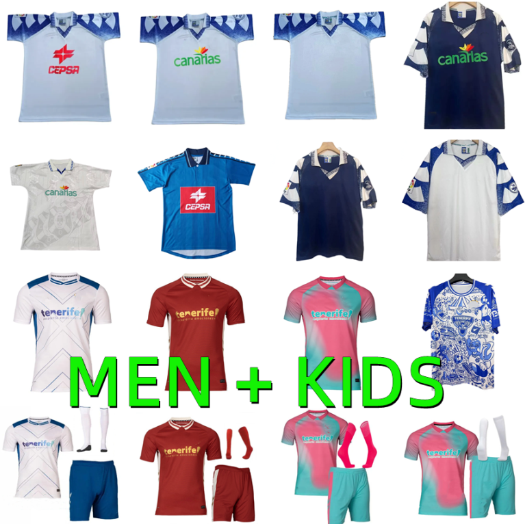 2025 2026 CD Tenerife Soccer Jerseys 95 96 97 98 25 26 GALLEGO ZORRILLA MO DAUDA BUNUEL ROMERO SIPCIC MARTINEZ LOPEZ 1997 1998 retro Centennial Football Shirts Men Kids