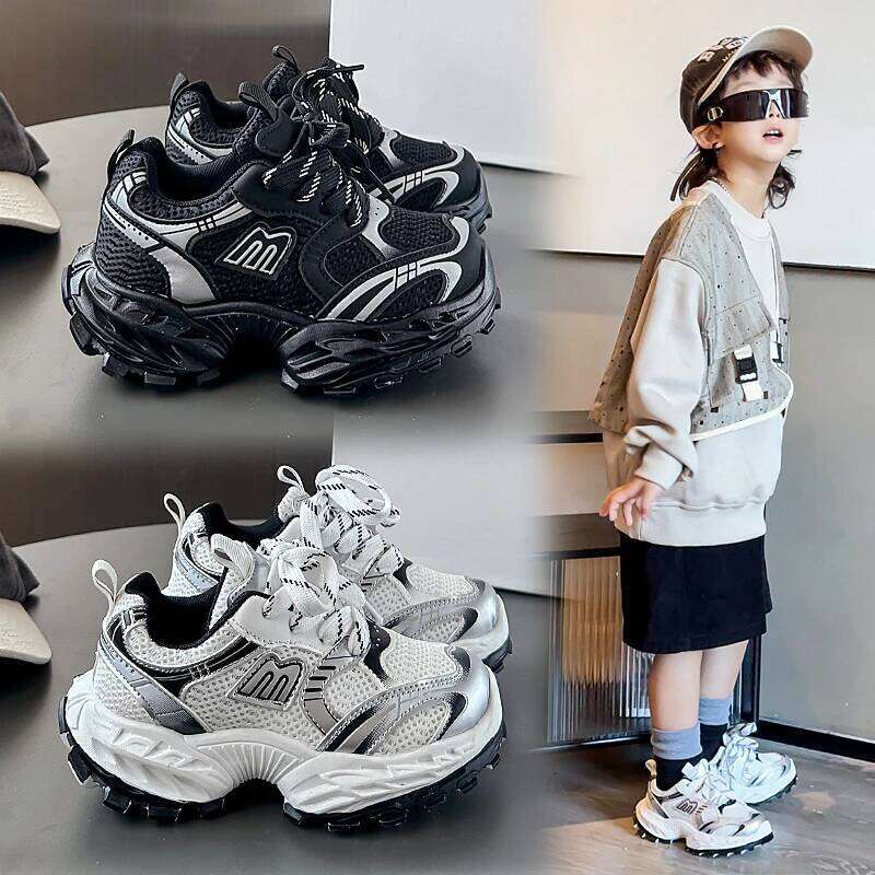 Kids Sneakers Autumn New Toddler Boys Shoes Fashion Brand Sports Running Trainers Breathable Girls Casual Soft Sole 26Y0304